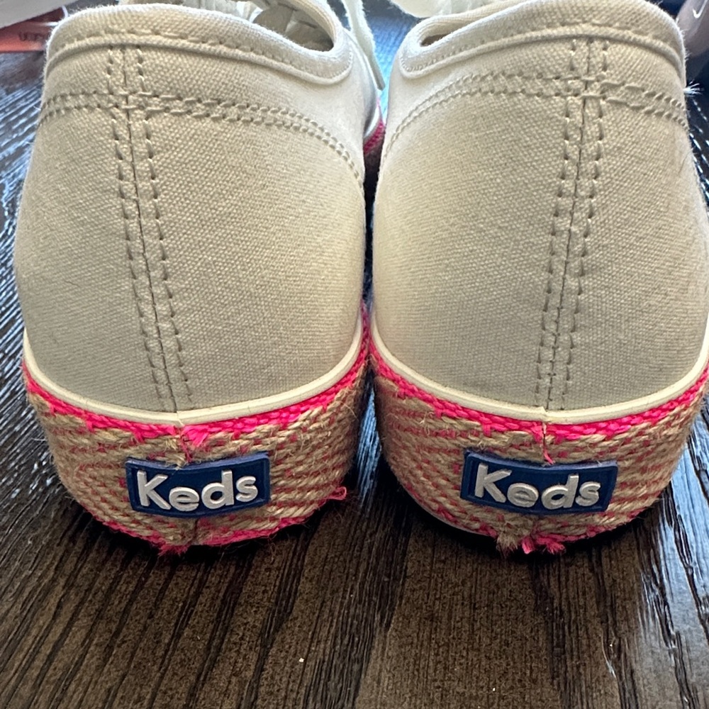 Women’s Keds Sneakers - White with Pink Trim